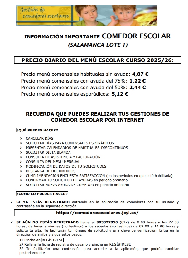 Comedor precios 25-26